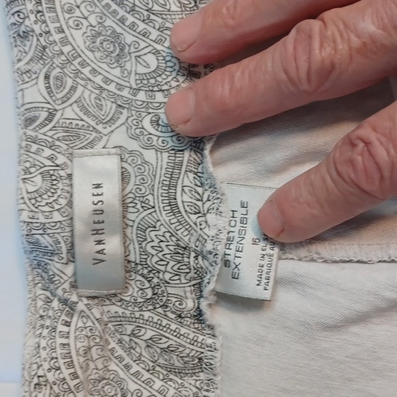 Vanhuesen  Tweed  Gray Casual  Capri Pants Sz 16 Stretch - Picture 5 of 8